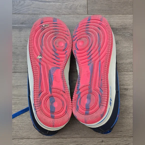 Air Force 1 '07 Nike Dark Blue White Mens 8 Streetwear Athleisure Sporty - Picture 13 of 13